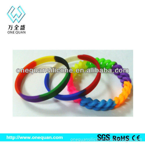 colorful exquisite silicone sport customized wristband with low price